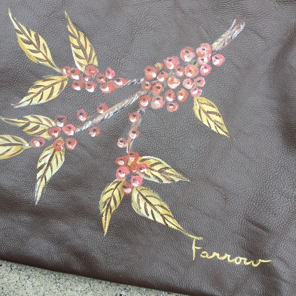 Vintage Farrow Brown Italian Leather Clutch main image 5